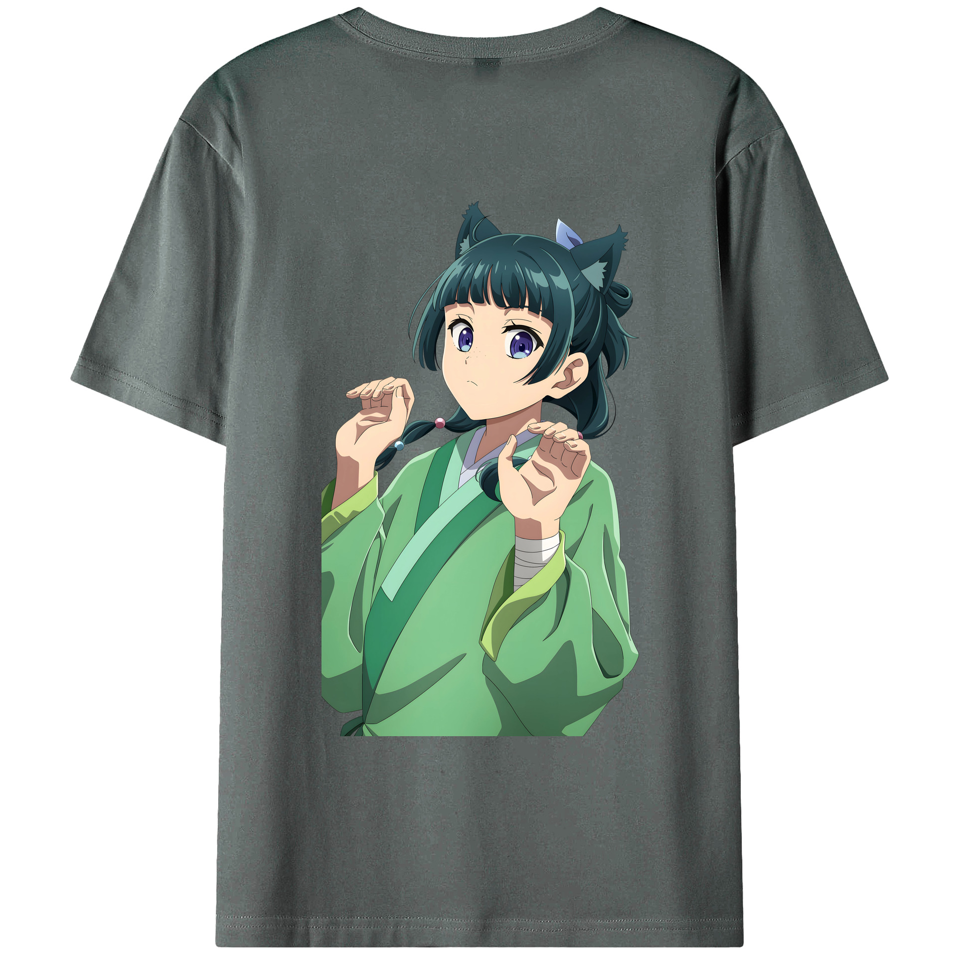 （画像用） 薬屋のひとりごと The Apothecary Diaries 綿100％ メンズ半袖Tシャツ（バックプリント） 通気性